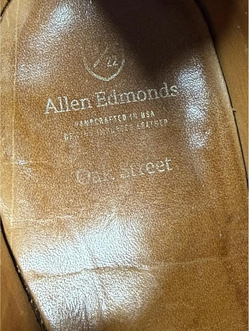 Allen Edmonds Oak Street Cap Toe Derby Shoes Oxfords Sz 12 D Brown Dainite Sole‎